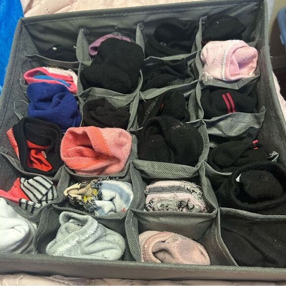 Gray Fabric Drawer Organizer - Picture 3 of 11